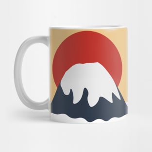 Japanese Mountain and Rising Red Sun Mug